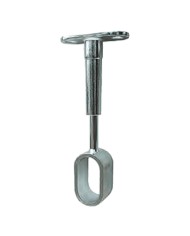REGGITUBO CENTRALE PER TUBO OVALE mm 15 x 30 - aperto cromato - pz. 1